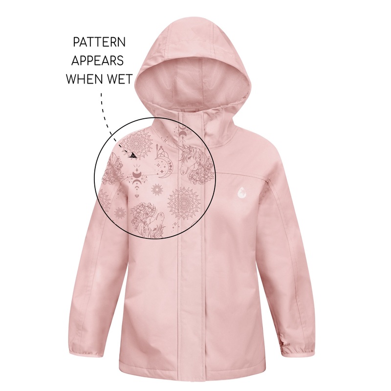 Splashmagic Rainshell – Dusky Pink | Celestial Unicorn 12-18m