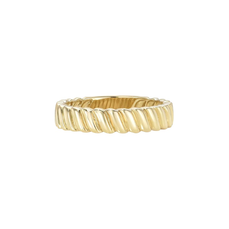 14k Gold Coil Ring 14K Yellow Gold 6