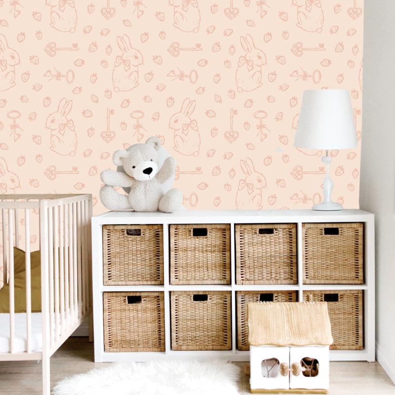 Flopsy Wallpaper Sample 1 foot by 1 foot Yellow