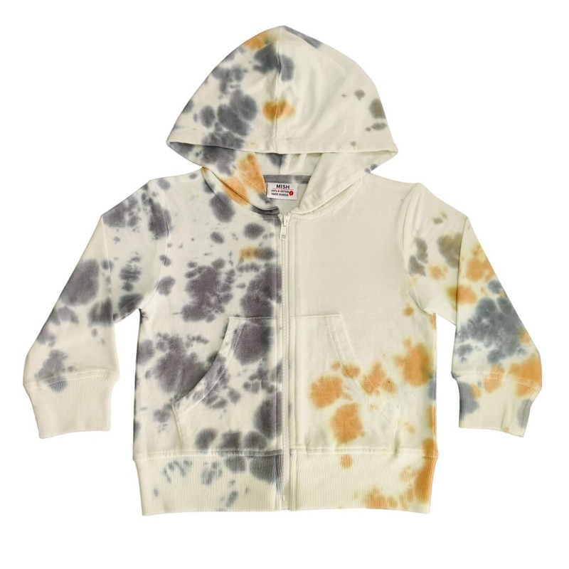 kids Tie Dye Zip Hoodie – Navy 6M