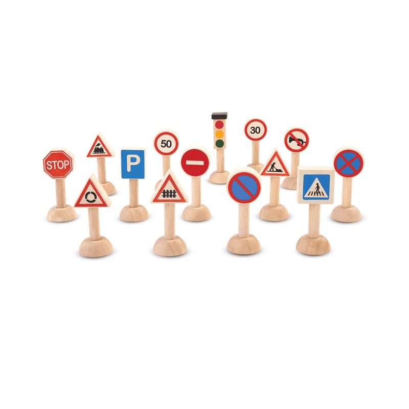 Plan Toys Set Of Traffic Signs & Lights