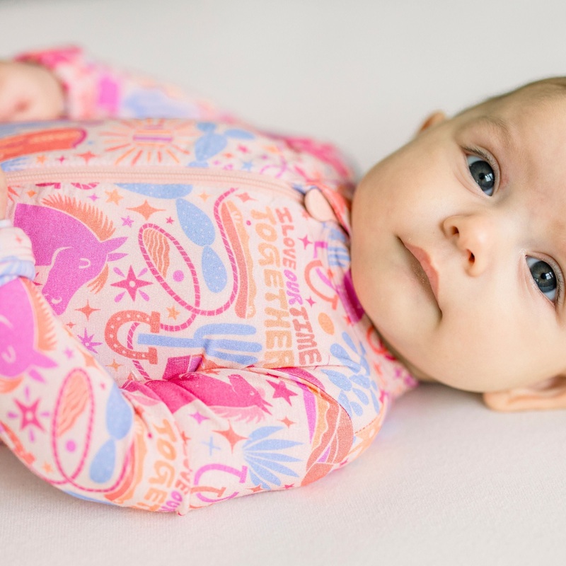 The Second-skin Footie | Saddle Up | “i Love Our Time Together” Newborn