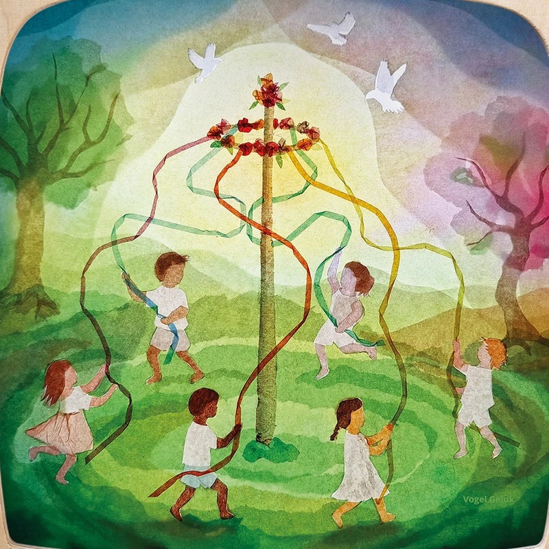 Toverlux Vogel Geluk Silhouette, Ribbon Dance