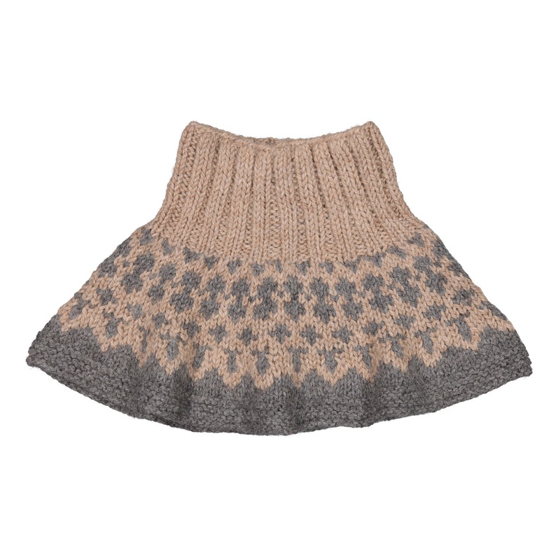 Amasa, Hand-knitted Neck Gaiter – Beige Melange