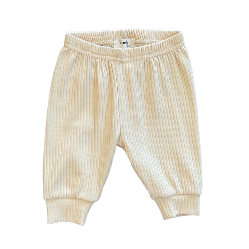Ribbed Pant – Cream 0-3M