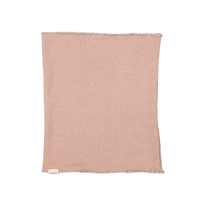 Buff, Wool Pointelle Scarf – Burnt Rose