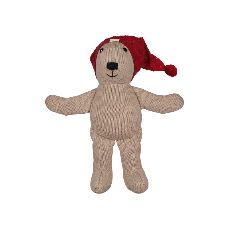 Elf Teddy, Santa Hat – Hibiscus Red