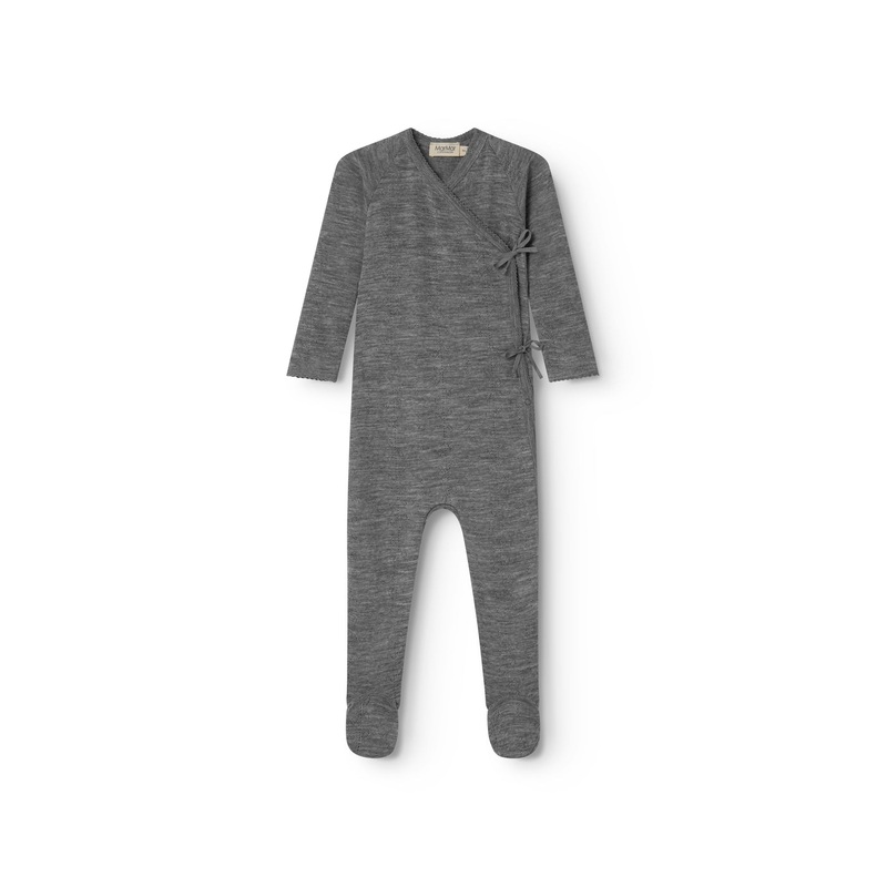 Rubetta, Wool Pointelle Jumpsuit – Grey Melange