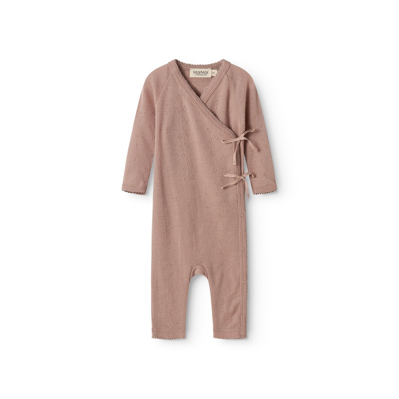 Turtleneck, Wool Pointelle Jumpsuit – Burnt Rose