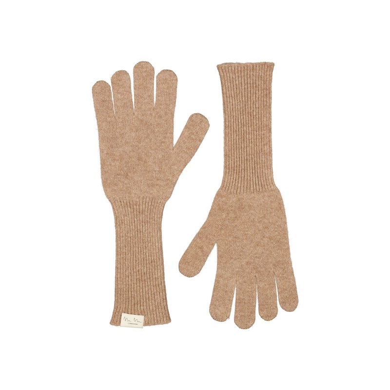 Aske Long W, Cashmere Gloves – Light Camel Melange
