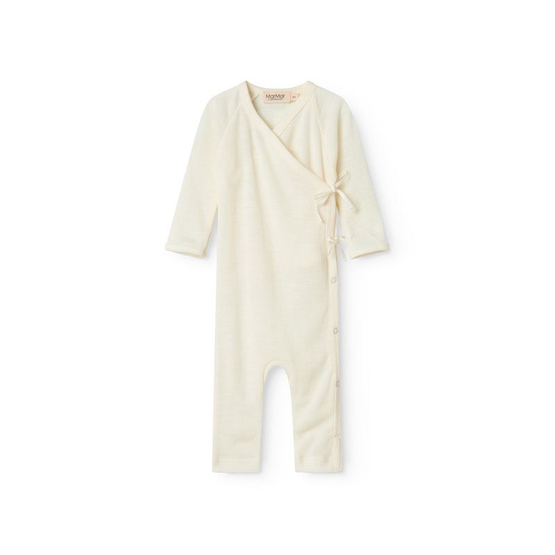 Turtleneck, Wool Rib Jumpsuit – Natural