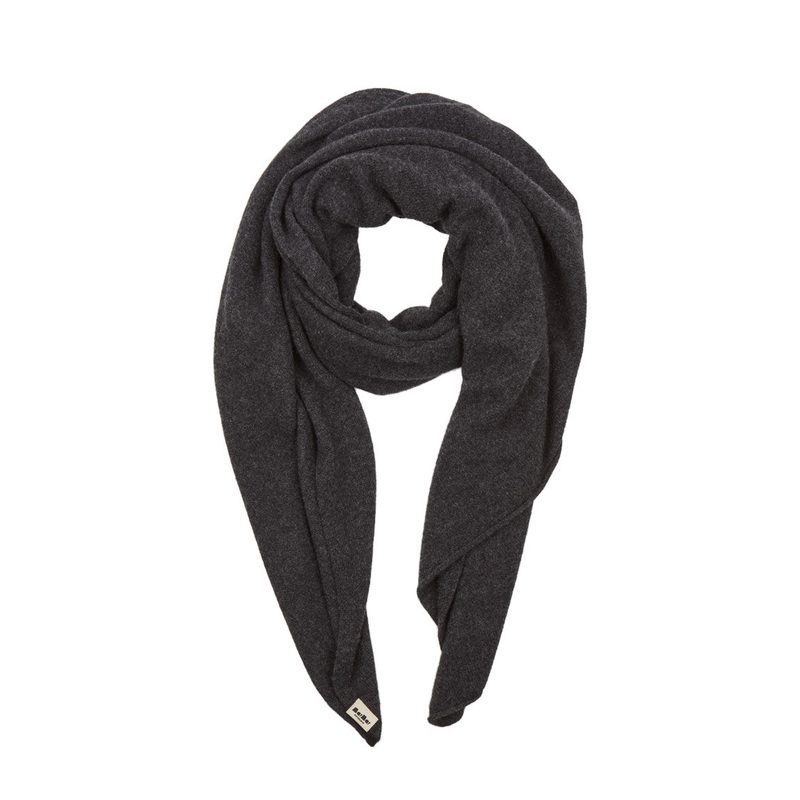Ario W, Cashmere scarf – Black Grey Melange