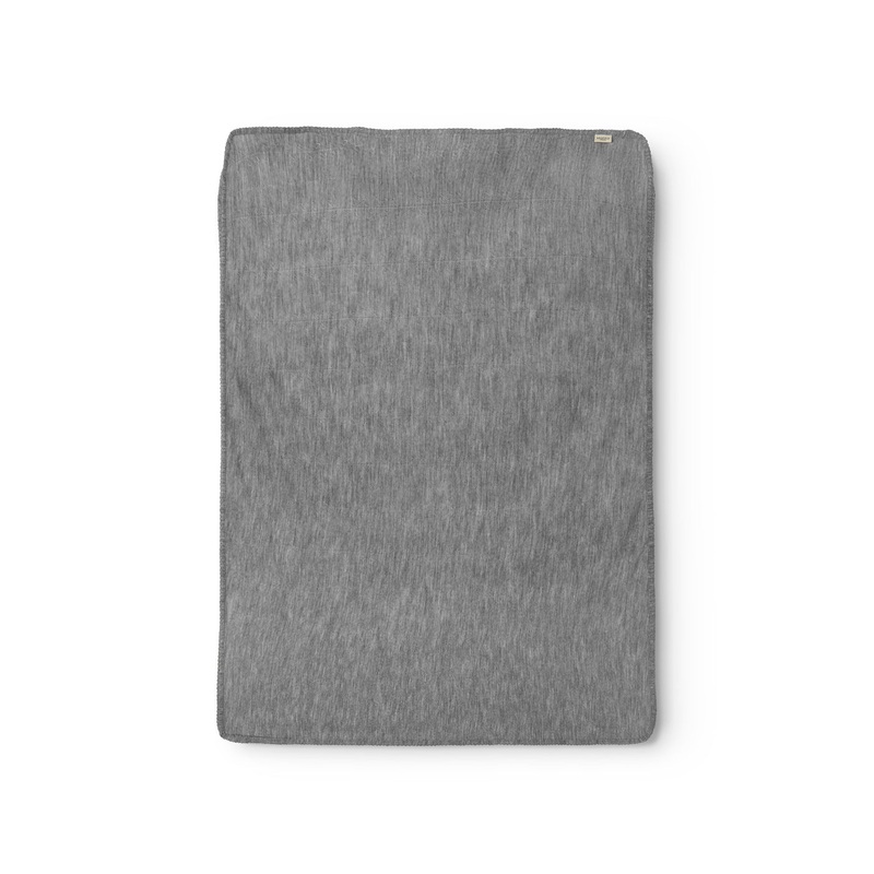 Alida, Wool Pointelle Baby Blanket – Grey Melange