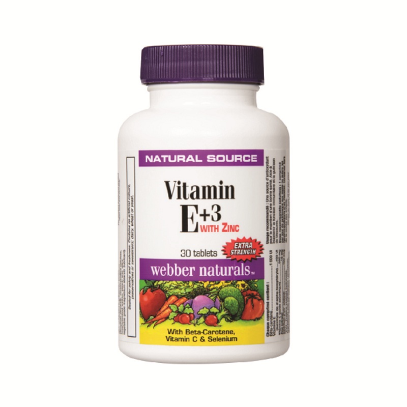Webber Naturals – Vitamin E+3 With Zinc