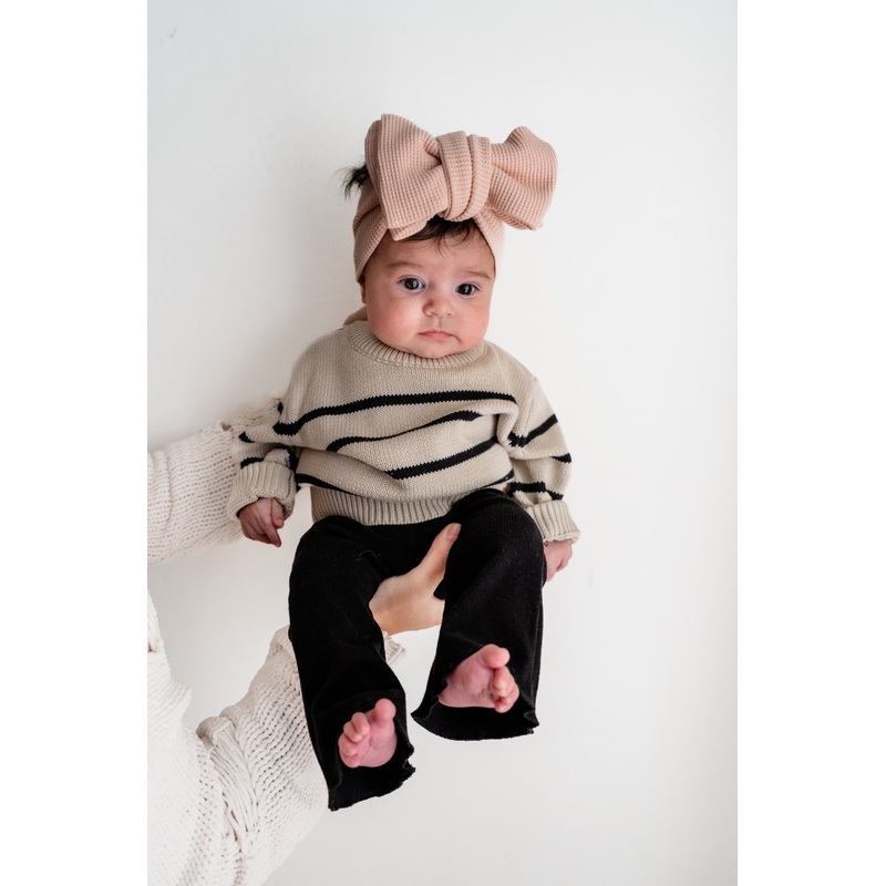 Ribbed Flare Pant – Black