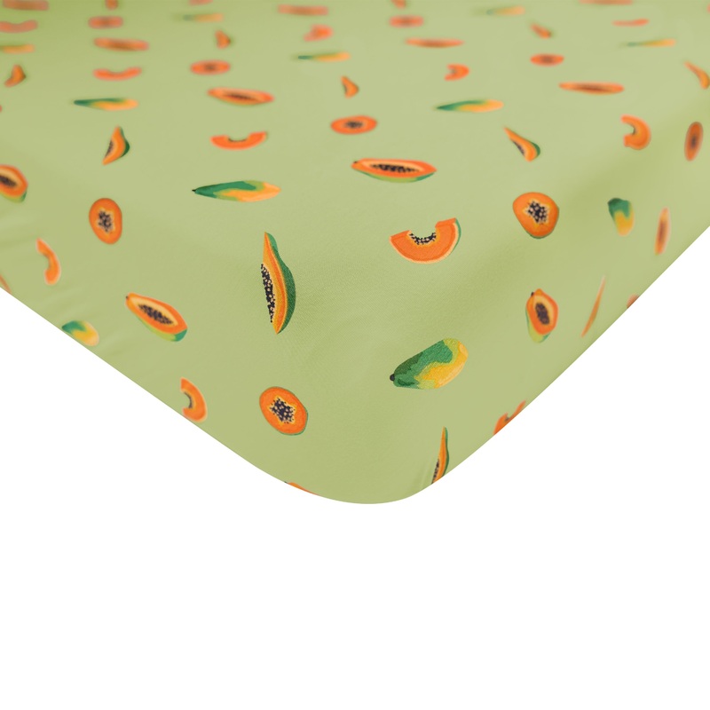 Crib Sheet in Papaya