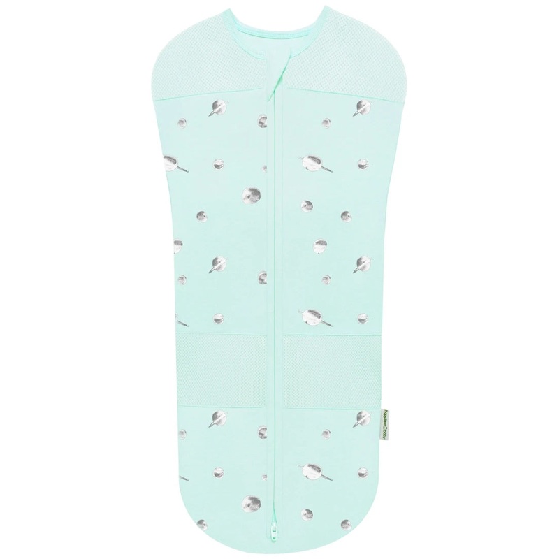 Happiest Baby Sleepea Swaddle – Blue/Green with Planets (Small, 5-12 lbs)