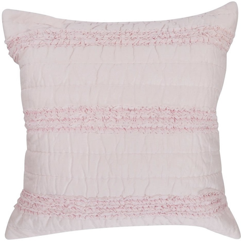 Hello Spud Decorative Pillow with Stuffer – Petite Ruffle Pink