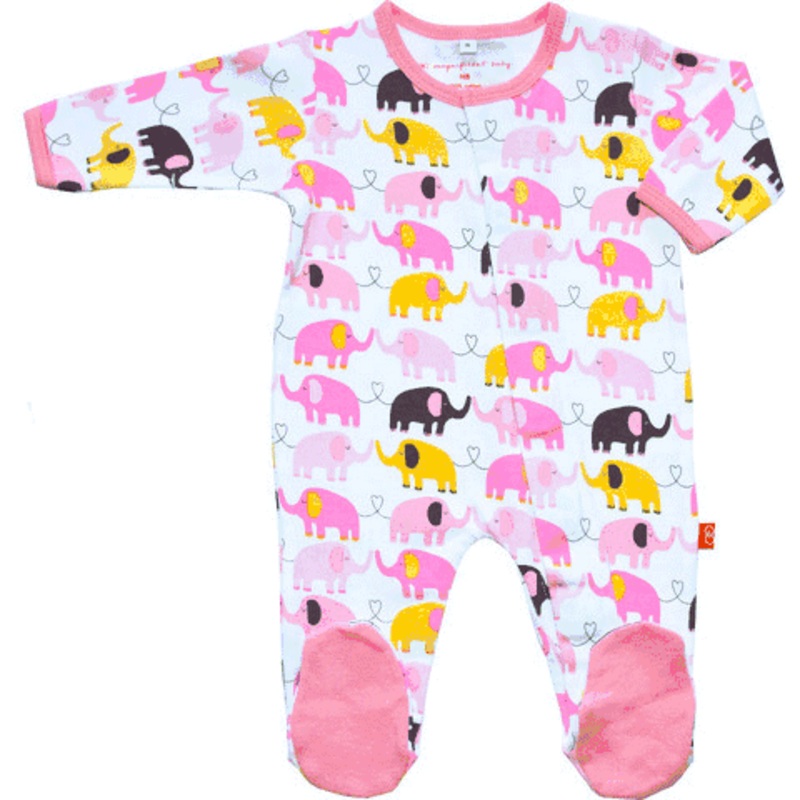 Magnificent Baby Girl’s Elephants On Parade Footie – 3 to 6 Months