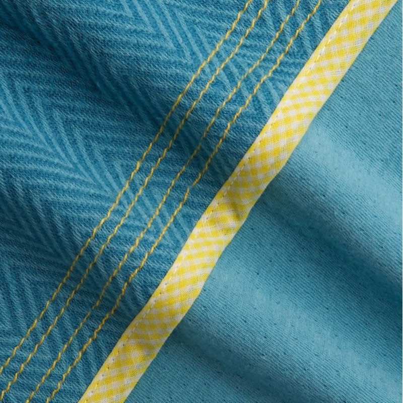 Petites Frites Baby Blanket – Slate Blue