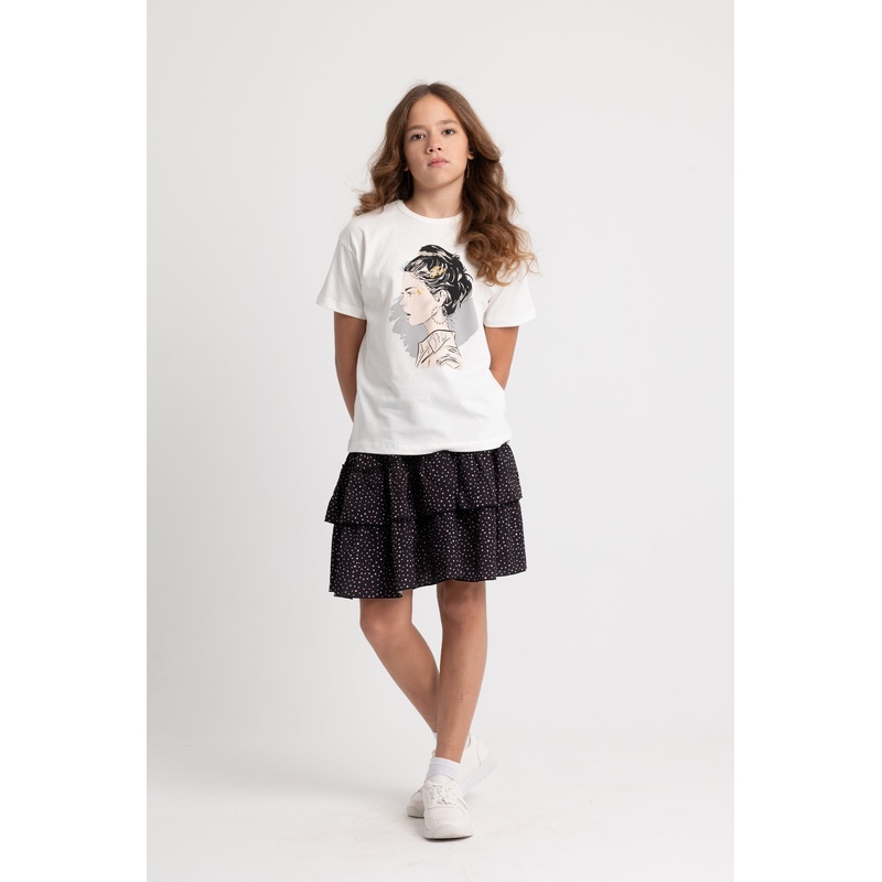 Girls  Cotton T-Shirt  Short Sleeve