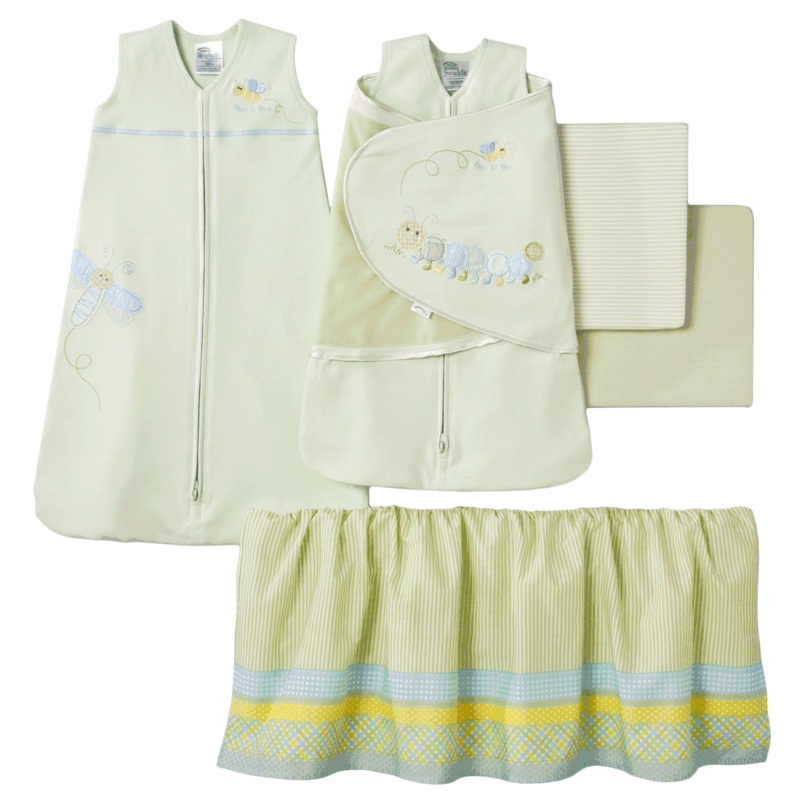 Halo SleepSack 5PC Friendly Caterpillar Crib Set, Small