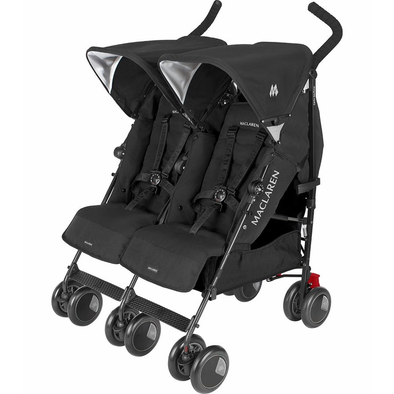 Maclaren Open Box Twin Techno Double Stroller – Black