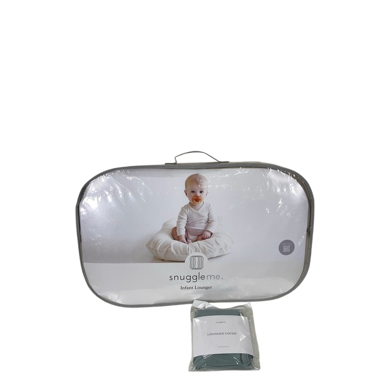 Snuggle Me Organic Sensory Infant Lounger with Cover, Natural, Slate