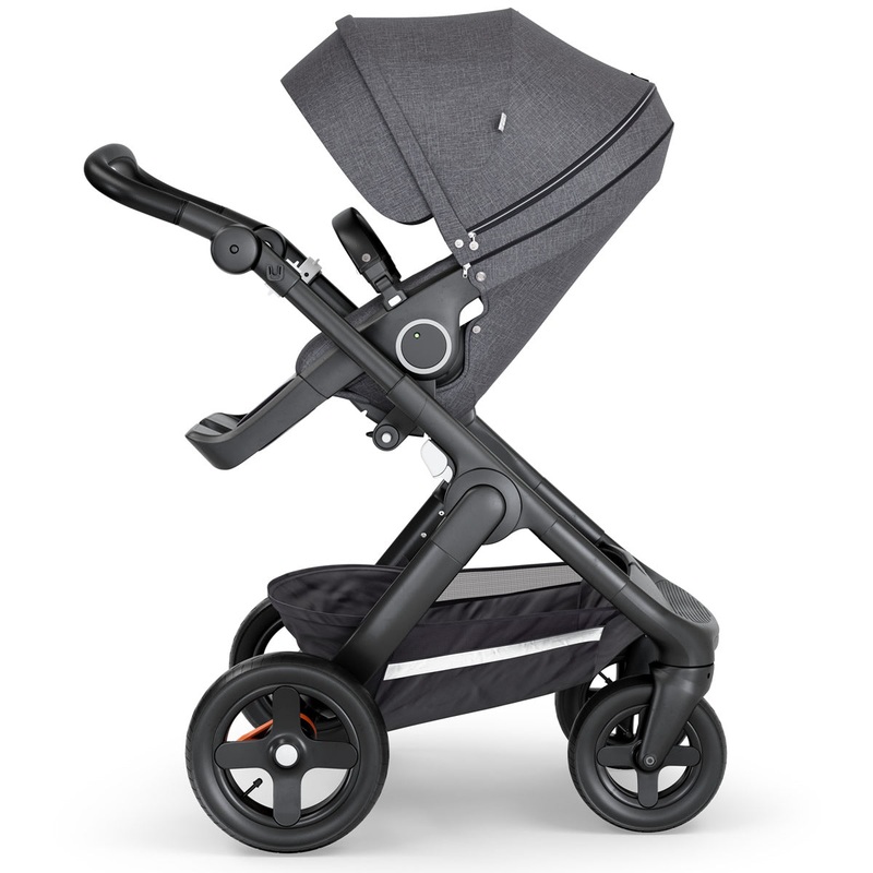 Stokke Trailz All-Terrain Stroller – Black/Black Leatherette/Black Melange