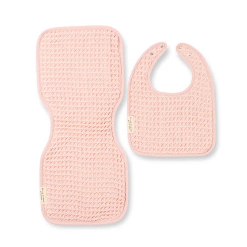 Reversible Bib + Burp Set – Blush