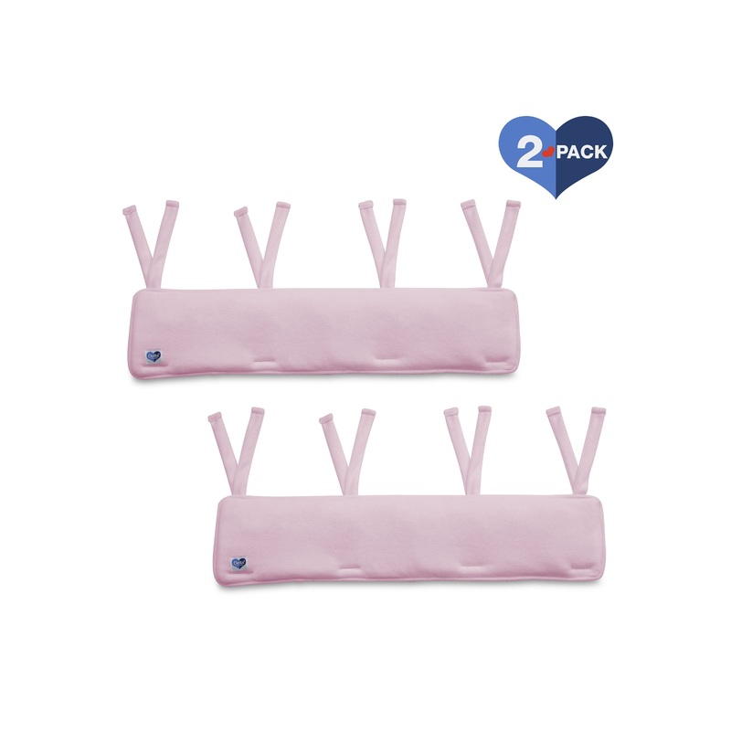 Waterproof Fleece Crib Rail Covers/Protectors for Short Side Rails, 2 Pack