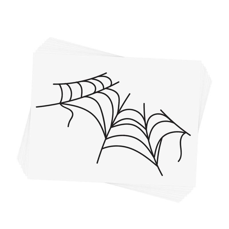 Witchy Web Halloween Temporary Tattoo