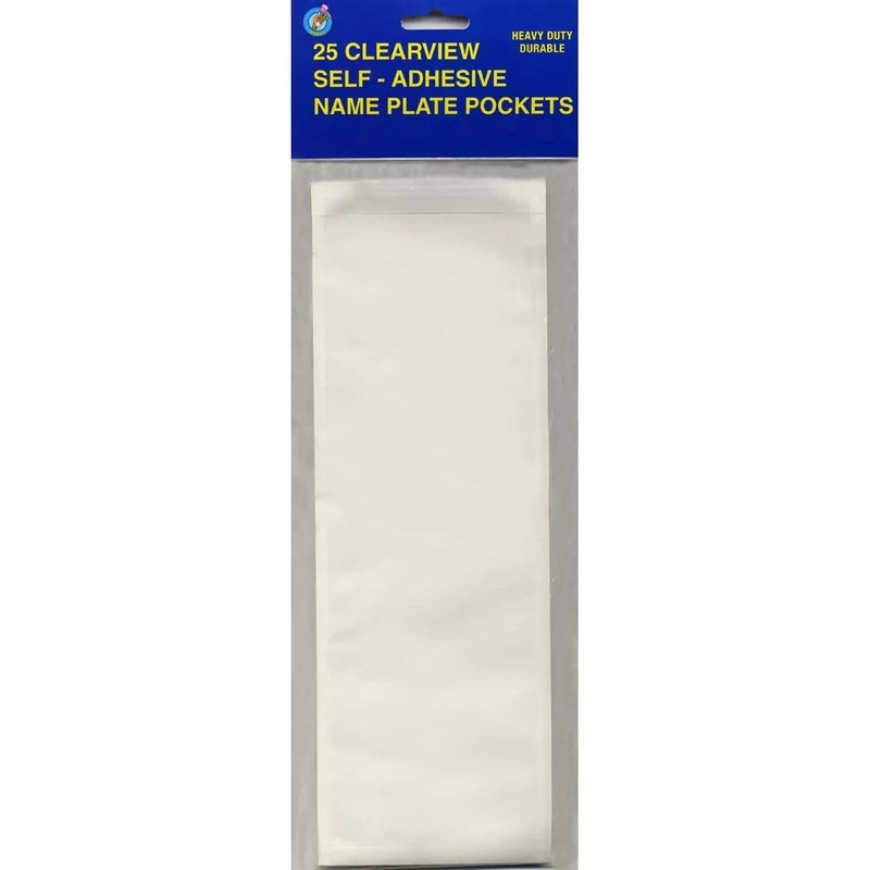25 Clearview Nameplate Pockets