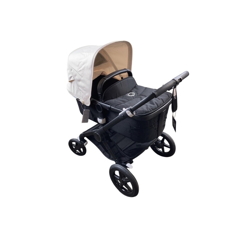 Bugaboo Fox 2 Stroller Frame with Bassinet, 2021, Fresh White, Black