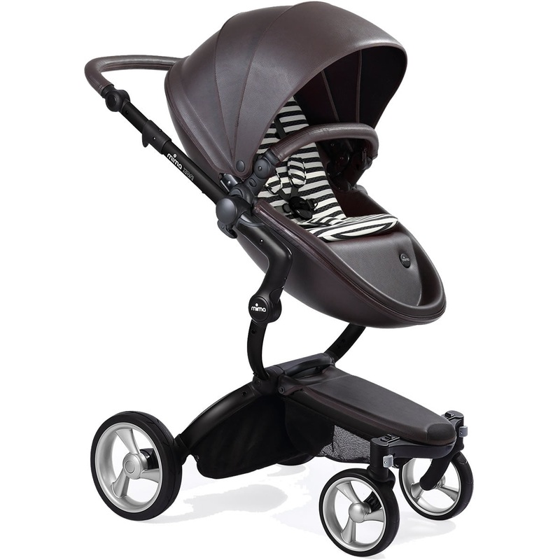 Mima Xari Complete Stroller, Black – Chocolate Brown / Black & White