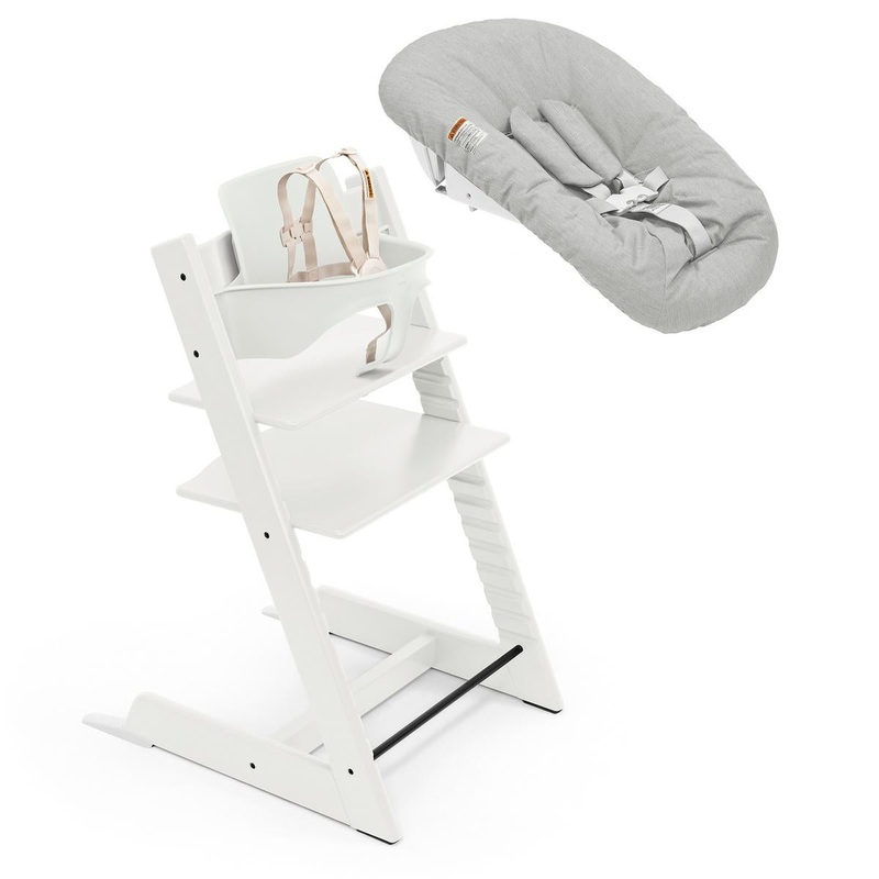 Stokke Tripp Trapp High Chair2 and Newborn Set – White / Grey