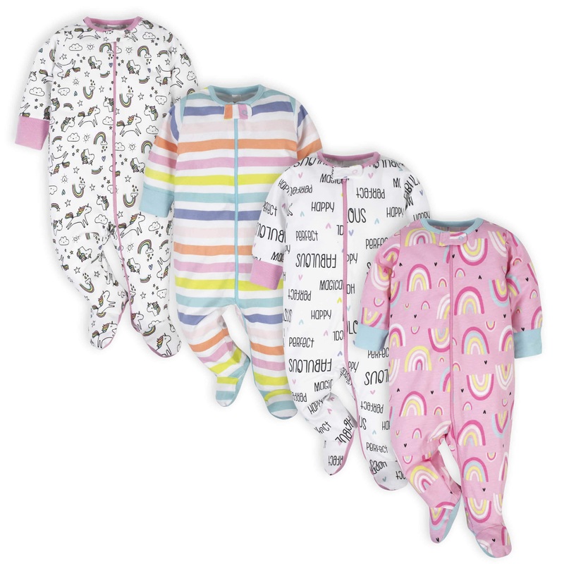 4-Pack Baby Girls Unicorns Sleep ‘N Plays