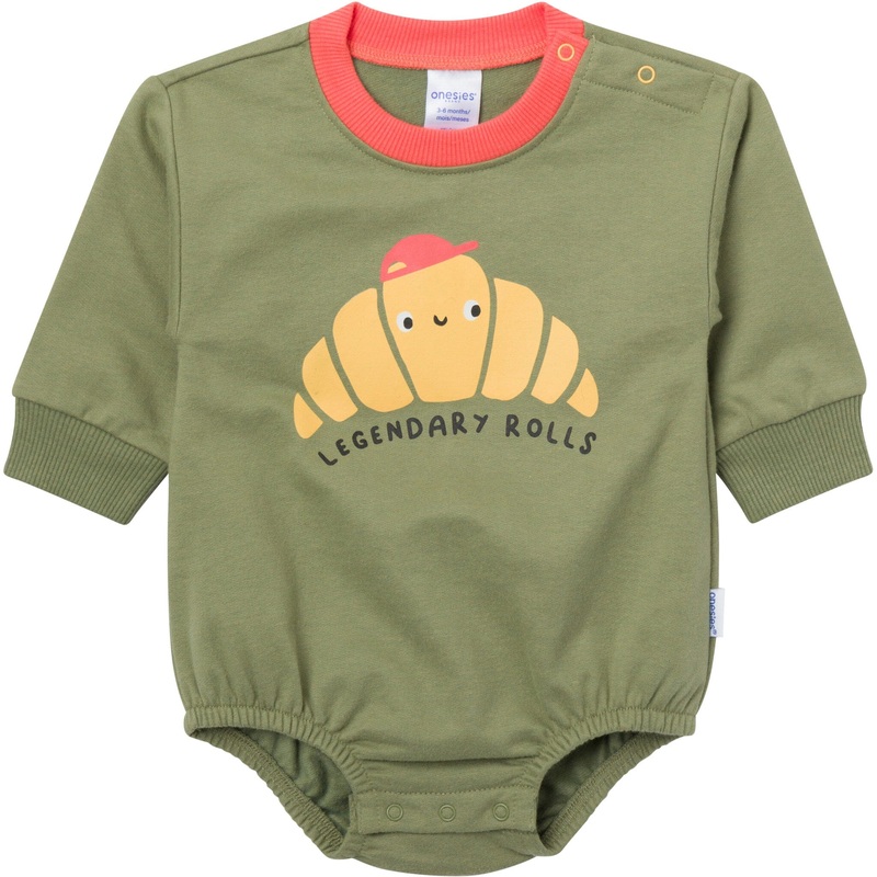 Baby Boys Legendary Rolls Sweatshirt Bubble Romper