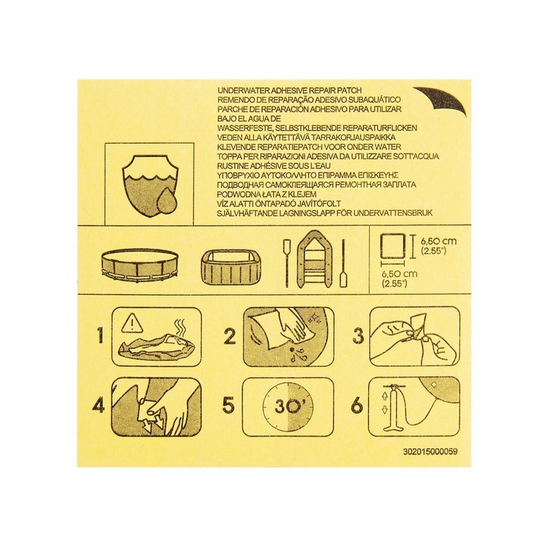 Bestway Waterproof Self-Adhesive Repair Patches (6.5 x 6.5 cm) – 10 Pcs