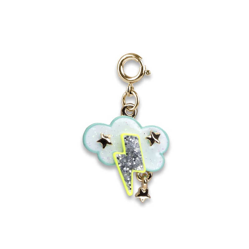 Charm It Gold Glitter Lightning Charm