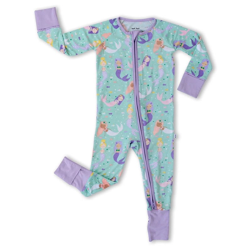 Little Sleepies Bamboo Viscose Zippy – Mermaid Magic, 6 – 12 months