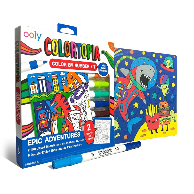Ooly Colortopia Color By Number Paint Marker Kit – Epic Adventure