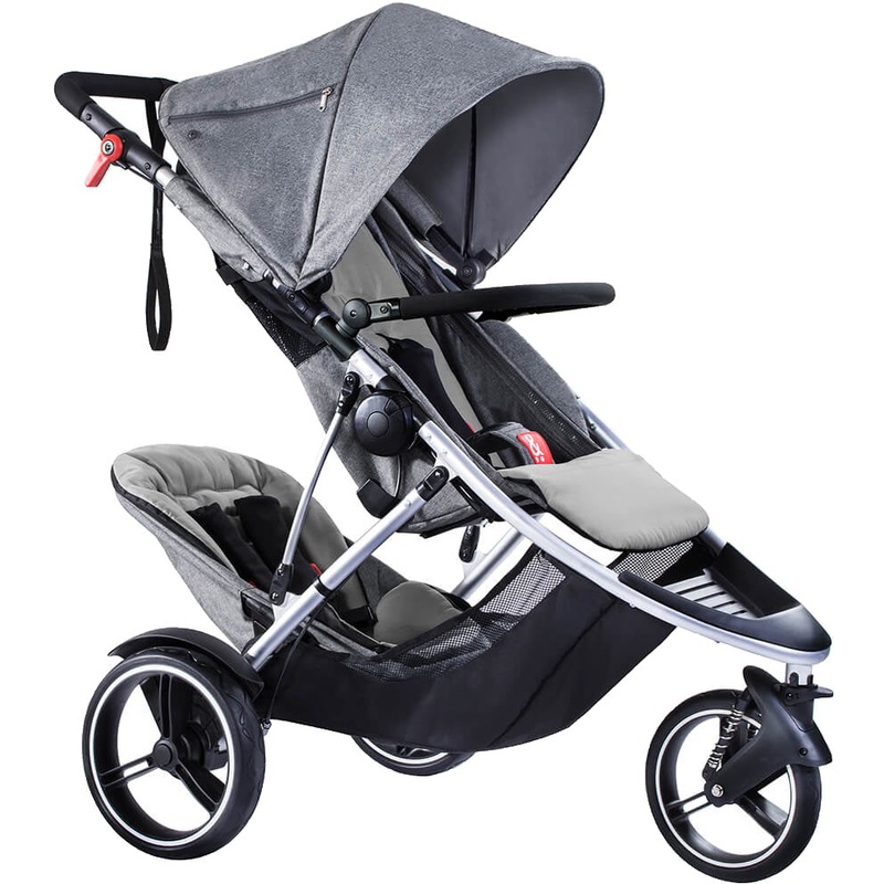 Phil & Teds Dash Double Stroller – Grey