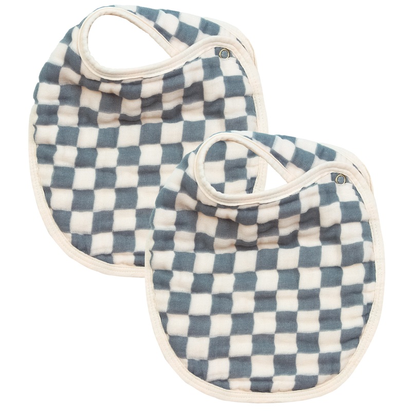 Cloud Muslin Bib 2 Pack – Miles/Cream