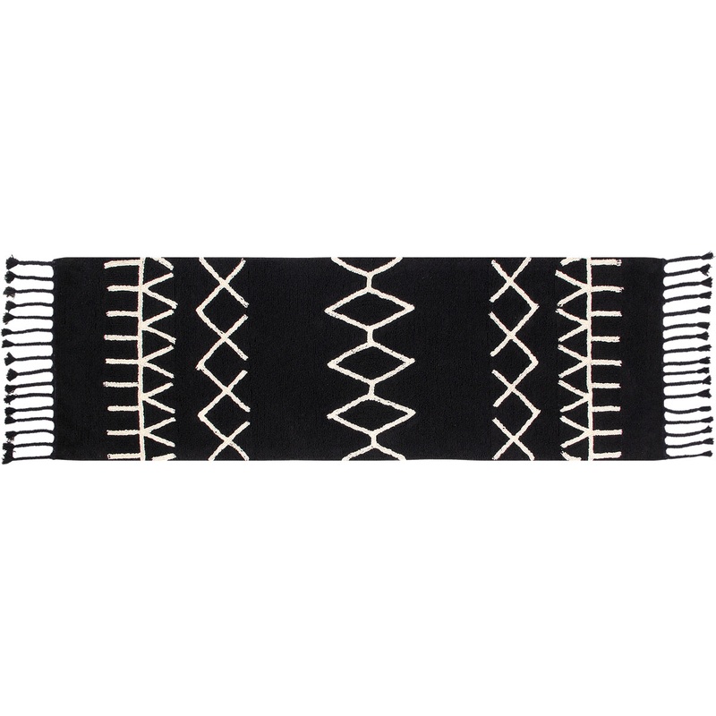 Lorena Canals Bereber Runner – Black (2′ 6″ x 7′ 6″)