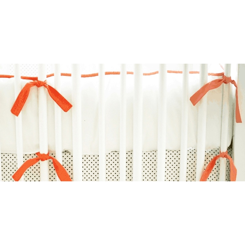 New Arrivals Feather Your Nest in Aqua Crib Bumper