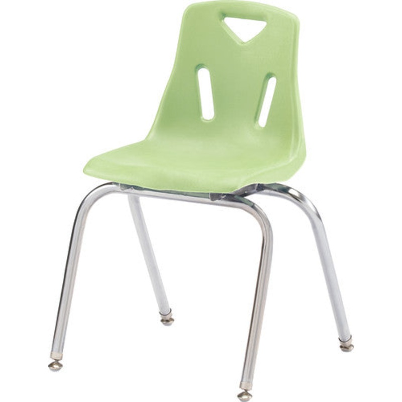 Berries Stacking Chair with Chrome-Plated Legs – 18″ Ht – Key Lime