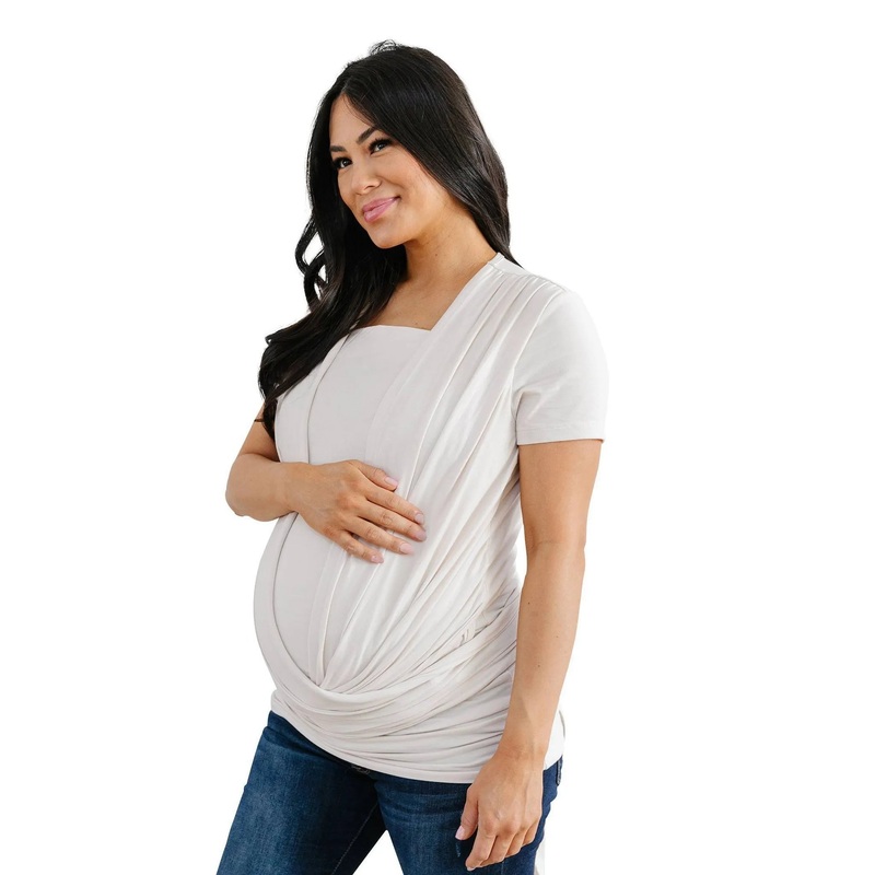 Bump & Beyond T-Shirt Wrap Baby Carrier – Ivory – S