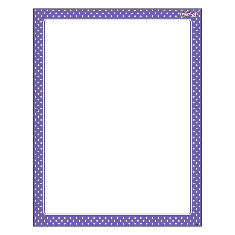 Polka Dots Purple Wipe-Off Chart
