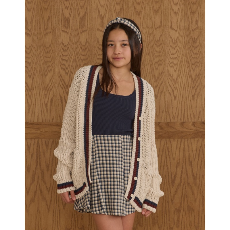 Rylee + Cru Collegiate Cardigan | Natural – Teen